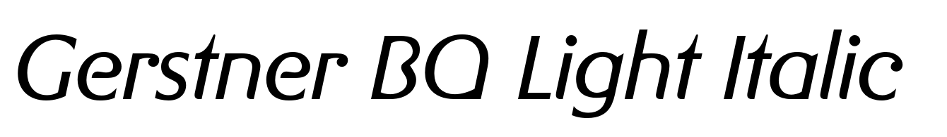 Gerstner BQ Light Italic